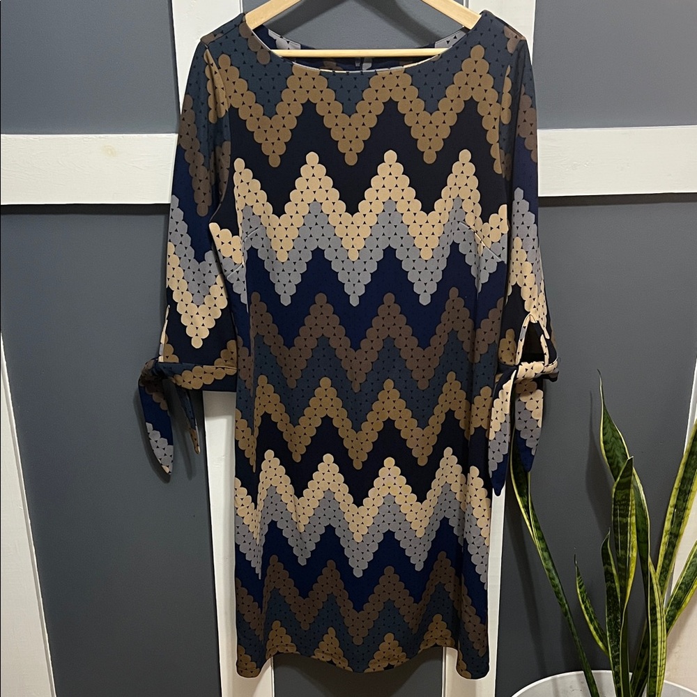 Elegant Long Sleeve Dress - Black, Brown, Tan